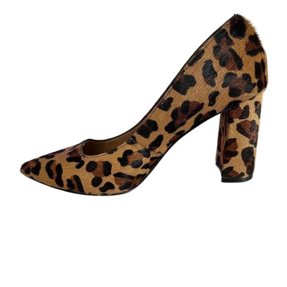 Banana Republic Women's Leopard Print Block Heel Pumps Size 6M Formal Shoes‎ - Picture 7 of 10